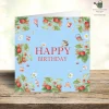 West Country Designs Strawberry Bee Birthday Card- Greeting Cards