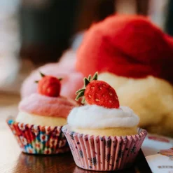 The Crafty Kit Co. Strawberry Cupcakes Needle Felting Craft Kit- Crafts|Children