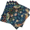 William Morris Strawberry Thief Navy Napkins - Set of 4- Napkins|Napkins