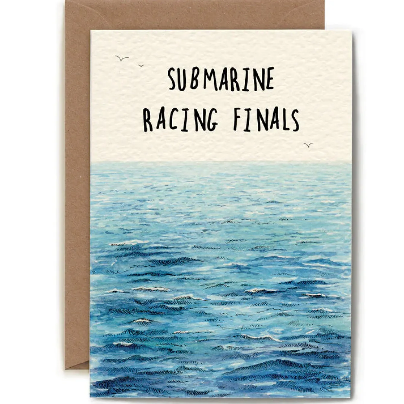 Bewilderbeest Submarine Racing Finals Greetings Card- Greeting Cards
