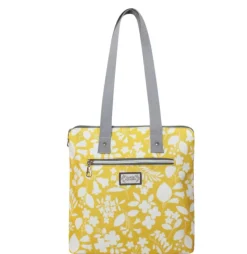 Earth Squared Bags Sunburst Oil Cloth Backpack Tote Bag- Bags
