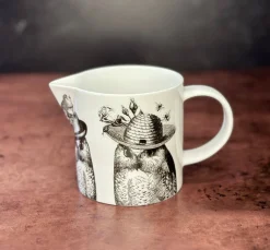 Repeat Repeat Sunday Best Owls Bone China Jug- White- Jugs|Animals