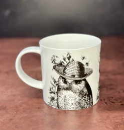 Repeat Repeat Sunday Best Owls Bone China Mug - White- Animals|Animals