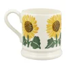 Emma Bridgewater Sunflower Hand-Stamped 1/2 Pint Mug- Flowers & Garden