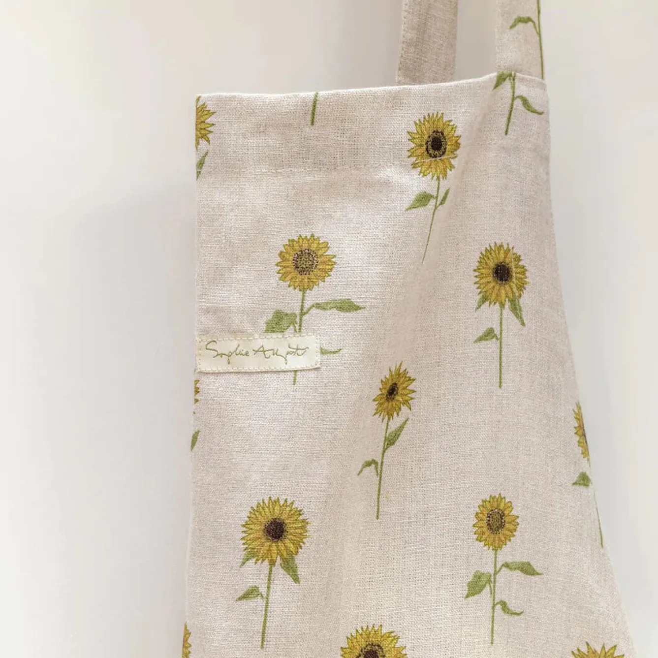 Sophie Allport Sunflowers Linen Adult Apron- Tea|Aprons