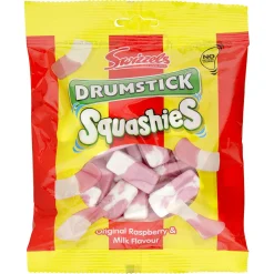 Tea & Biscuits Swizzels Drumstick Original Raspberry & Milk Flavor Squashies- Sweets/Candy