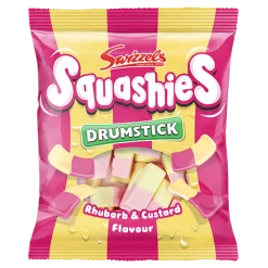 Tea & Biscuits Swizzels Drumstick Rhubarb and Custard Squashies- Sweets/Candy