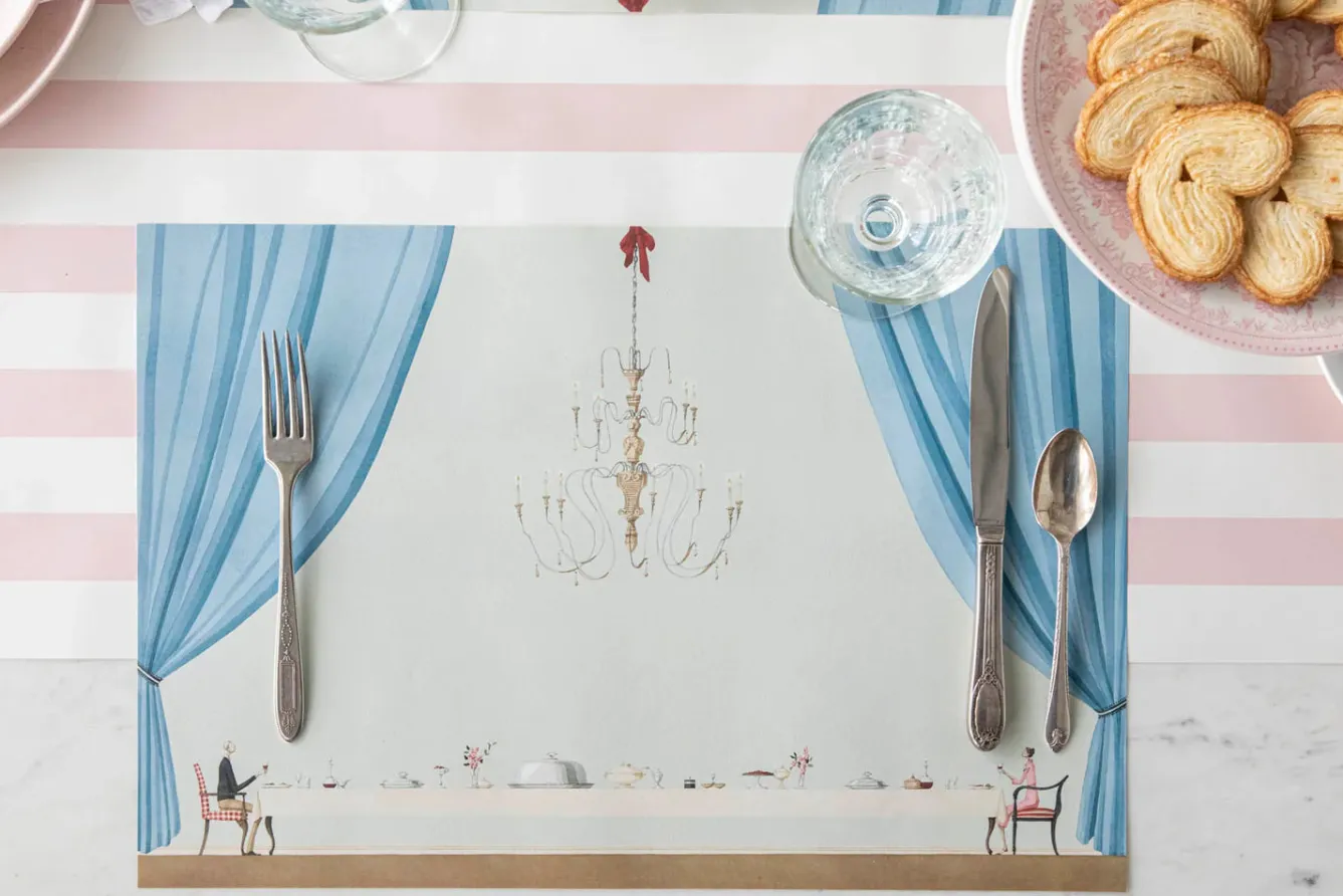 Laura Stoddart Table for Two Pad of 18 Paper Placemats- Placemats