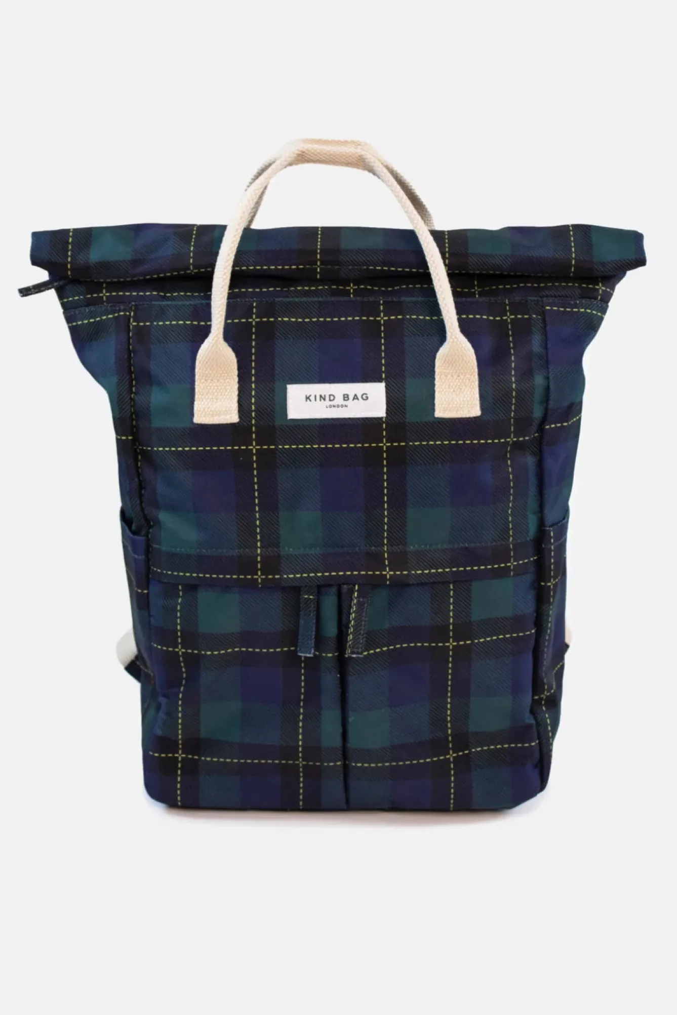 Kind Bag London Tartan Hackney Medium Backpack- Bags