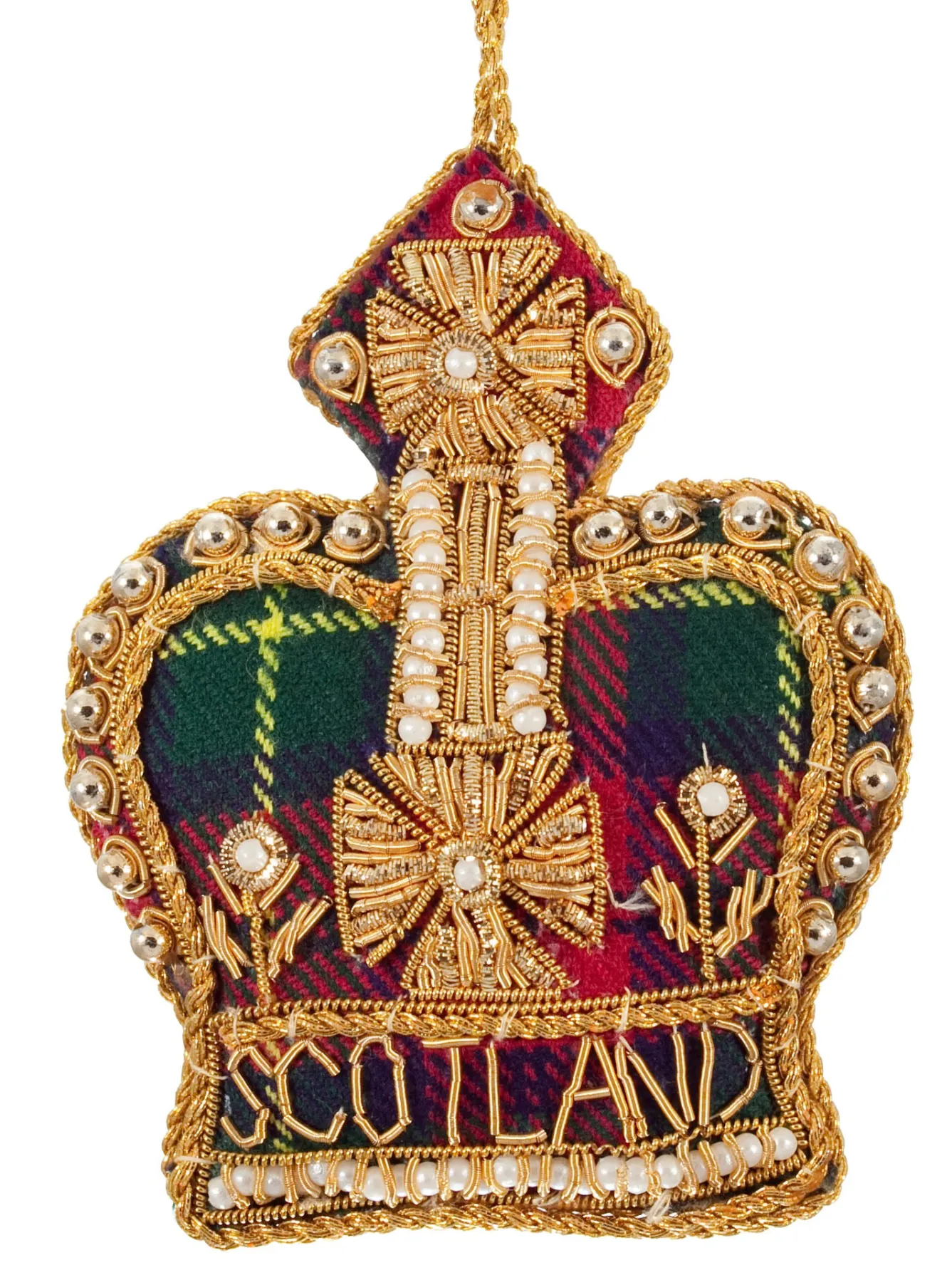 St. Nicolas Tartan Scotland Crown Decoration- Royal|Christmas Decorations