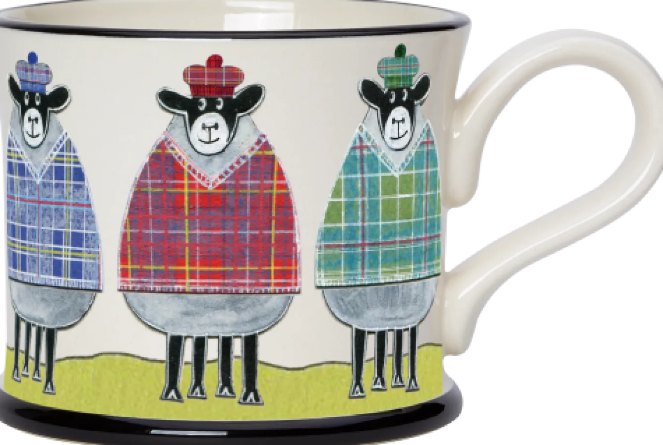 Moorland Pottery Tartan Sheep Mug by- Pets|Pets