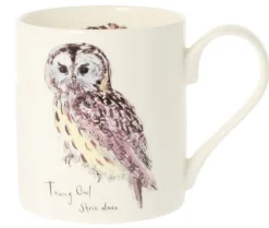 Mclaggan Smith Tawny Owl Bone China Mug- Whimsical