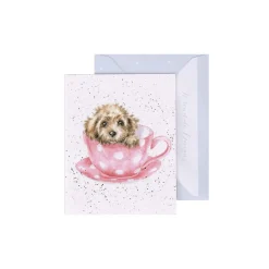 Wrendale Designs 'Teacup Pup' Puppy Gift Enclosure Card- Greeting Cards