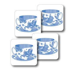 Thornback & Peel Teacup Set of 4 Coasters- Melamine|Tea