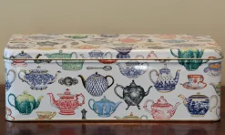 Elite Tins Teapot Long Deep Rectangular Tin- Tea|Tea Caddies