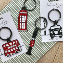Victoria Eggs Telephone Box Keyring- Key Chains|Children