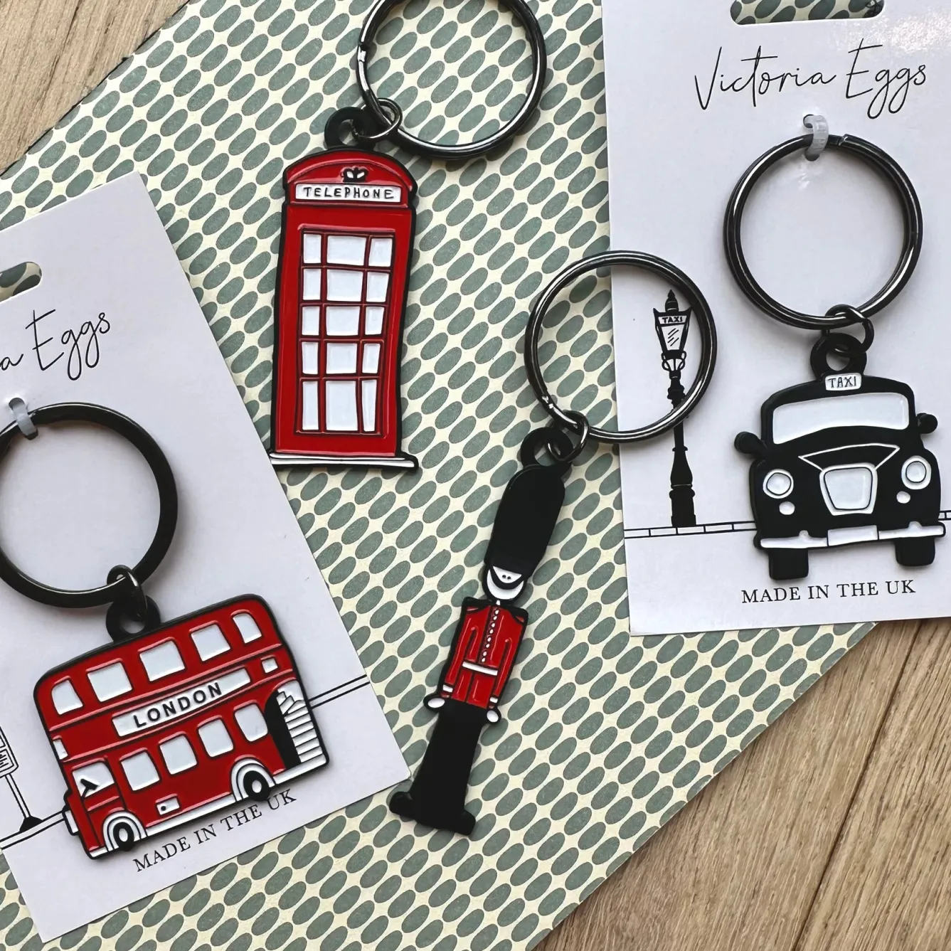 Victoria Eggs Telephone Box Keyring- Key Chains|Children