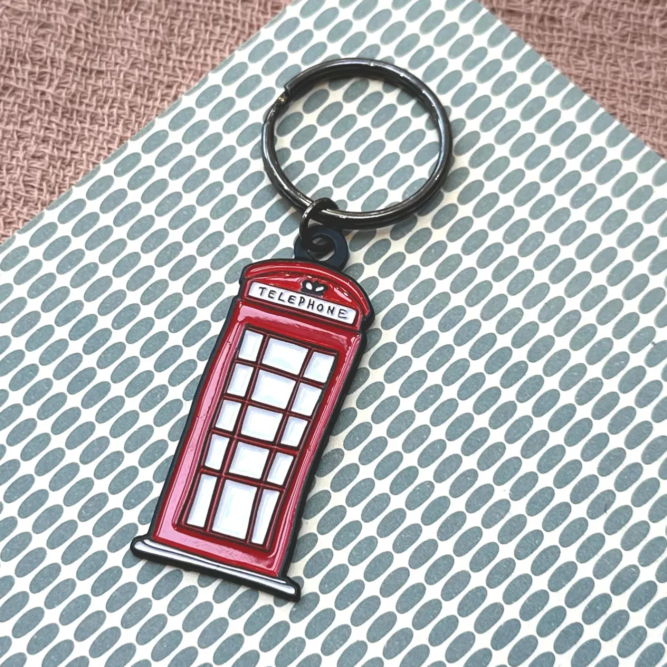 Victoria Eggs Telephone Box Keyring- Key Chains|Children