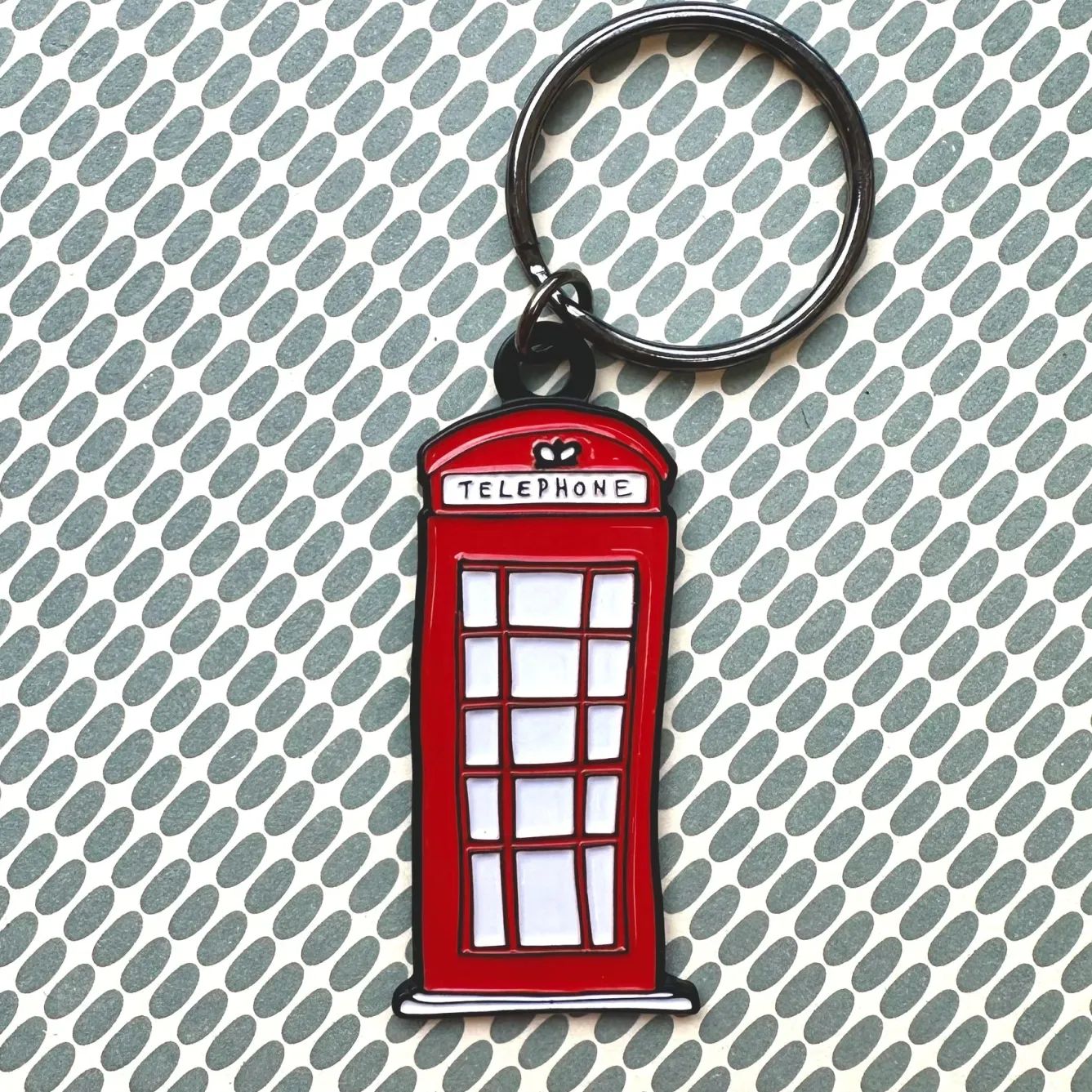 Victoria Eggs Telephone Box Keyring- Key Chains|Children