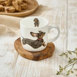 Wrendale Designs 'That Friday Feeling' Dachshund Small Bone China Mug (11oz)- Animals|Animals