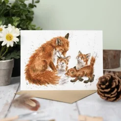 Wrendale Designs 'The Bedtime Kiss' Blank Greetings Card- Greeting Cards