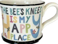 Moorland Pottery The Bee's Knees is my Happy Place Mug by- Tea|Whimsical