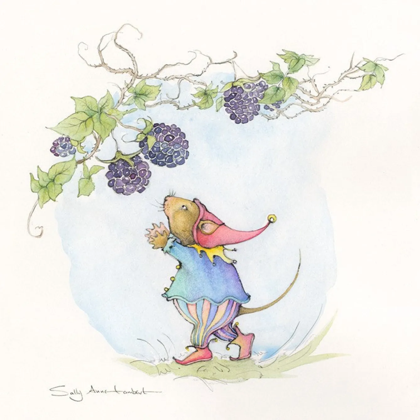 Moongazer Cards The Berry Laden Way Greeting Card- Greeting Cards