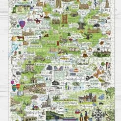 GB Jigsaws Ltd The Cotswolds & Surrounds 1000 Piece Jigsaw Puzzle- Puzzles