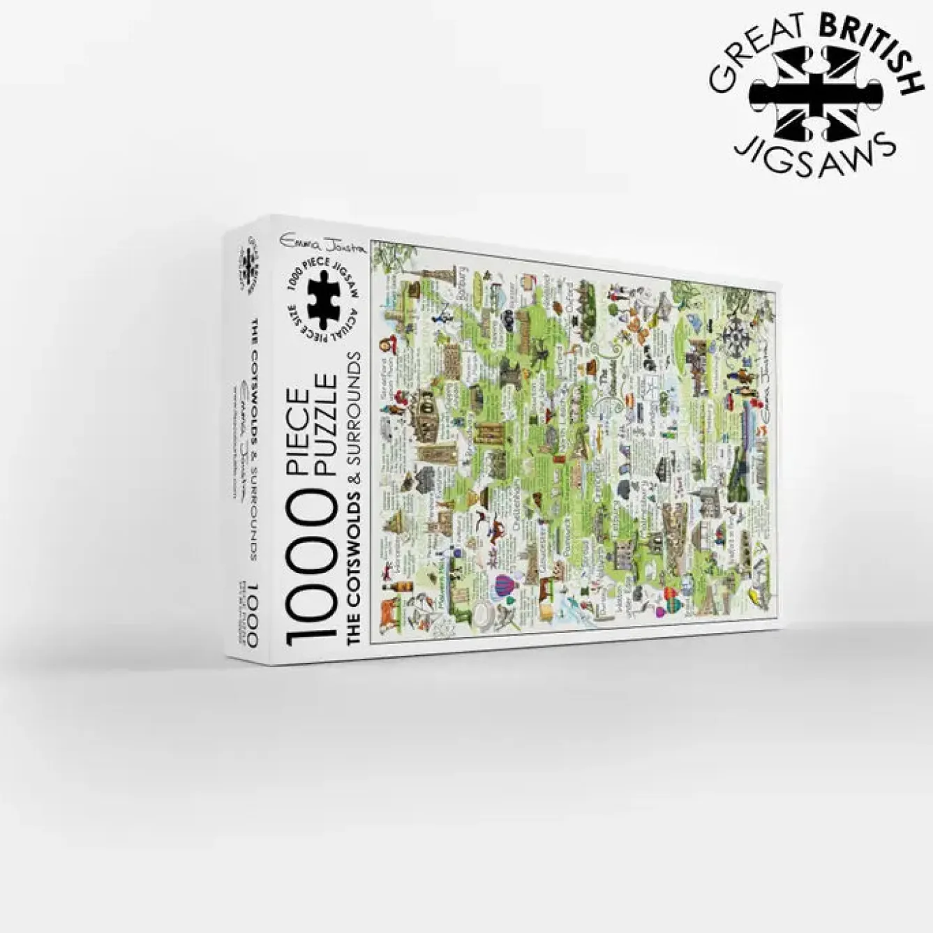 GB Jigsaws Ltd The Cotswolds & Surrounds 1000 Piece Jigsaw Puzzle- Puzzles