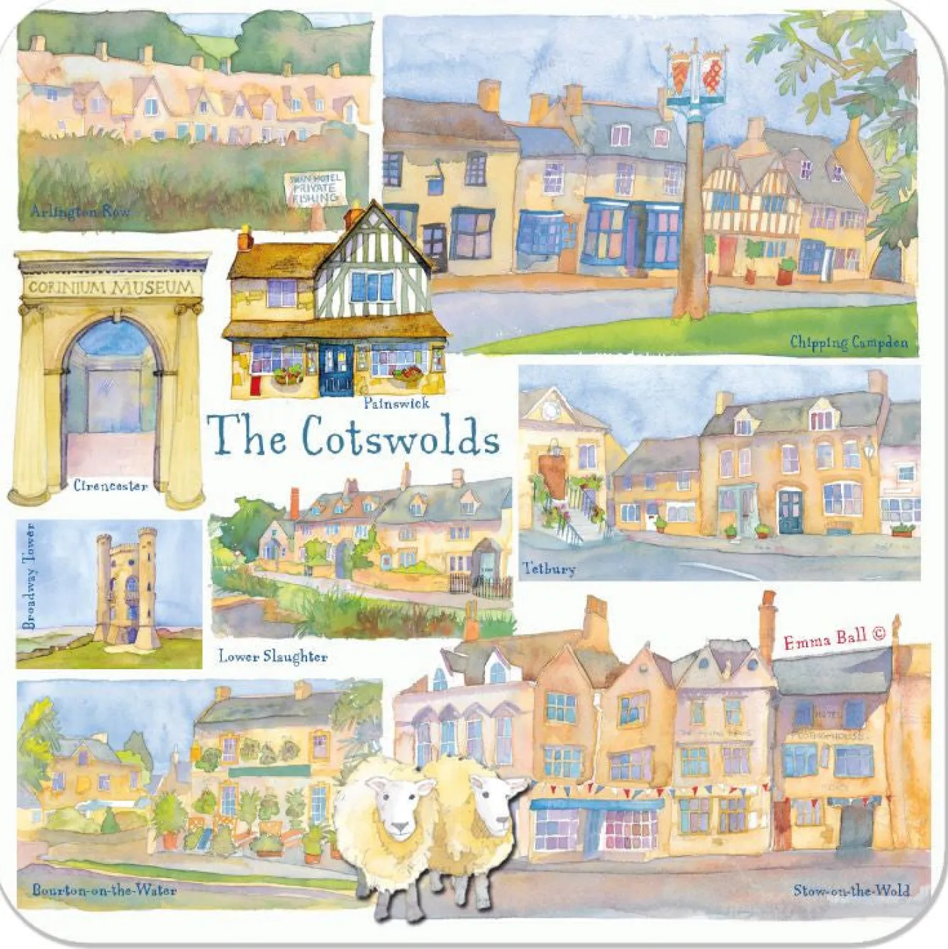 Emma Ball The Cotswolds Coaster- Coasters