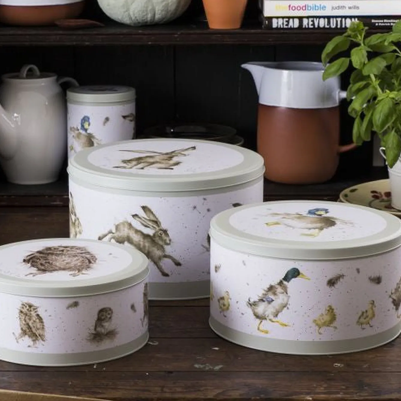 Wrendale Designs 'The Country Set' Set of 3 Cake Tins- Pets