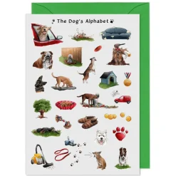 Yeti The Dog's Alphabet Greeting Card- Greeting Cards