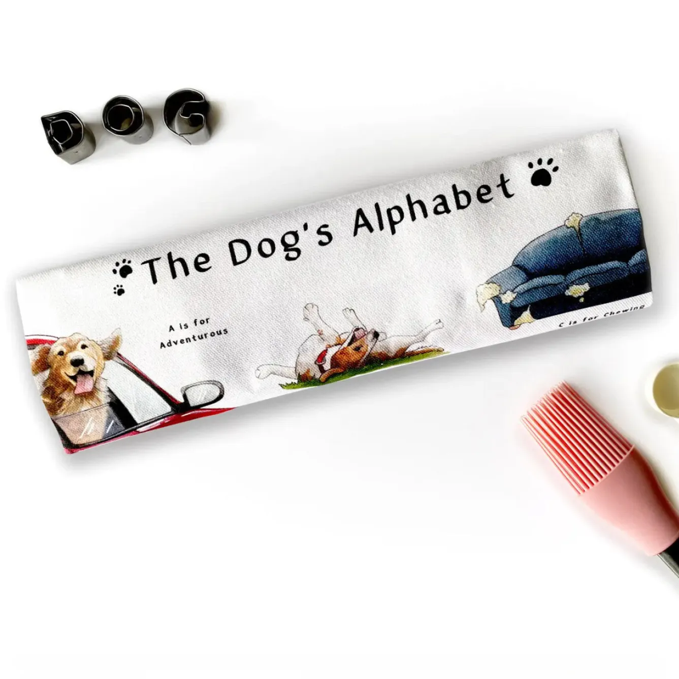 Yeti The Dog's Alphabet Tea Towel- Tea|Tea Towels