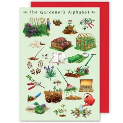 Yeti The Gardener's Alphabet Greeting Card- Greeting Cards