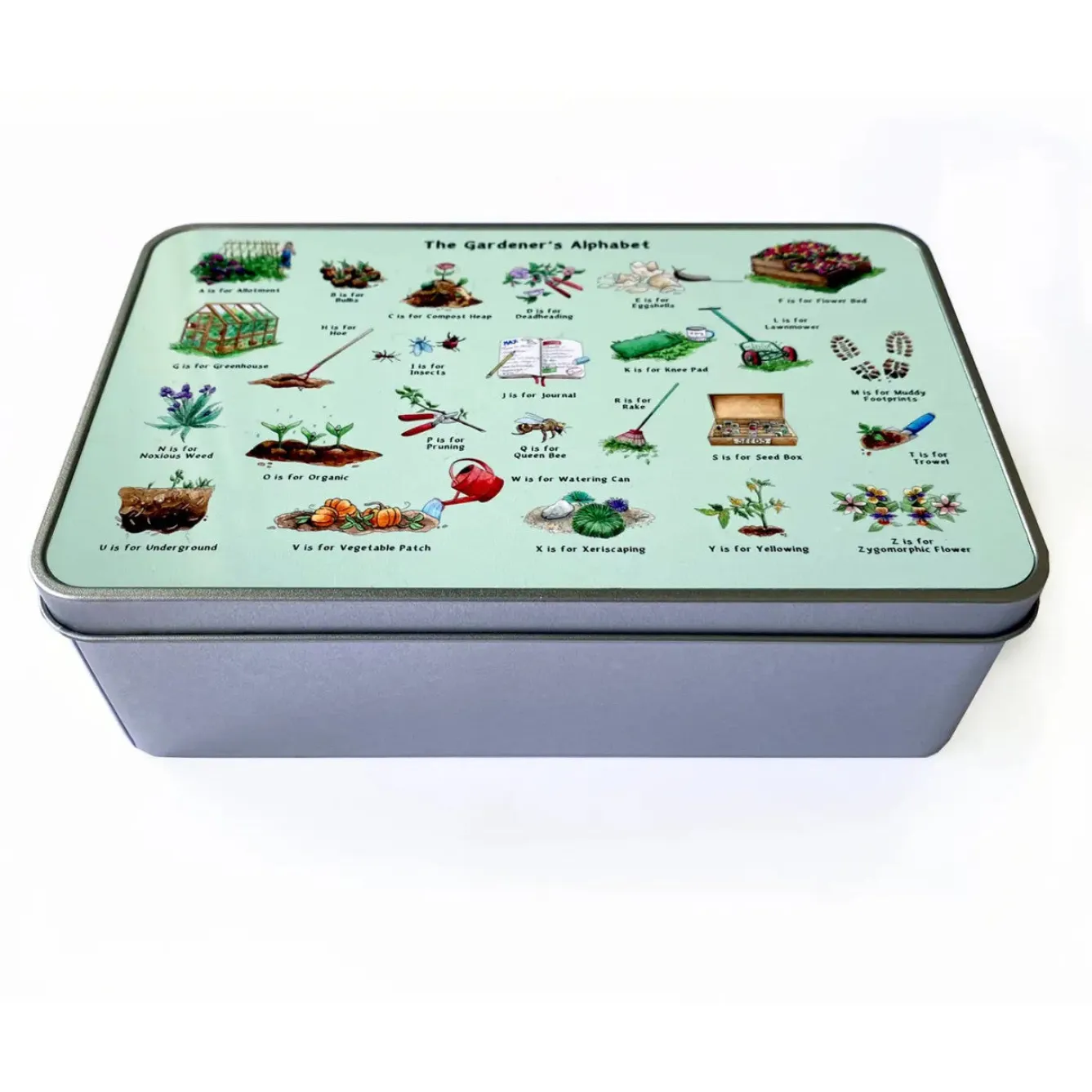 Yeti The Gardener's Alphabet Storage Tin- Storage Caddies|Storage