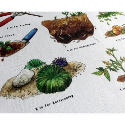 Yeti The Gardener's Alphabet Tea Towel- Tea|Tea Towels