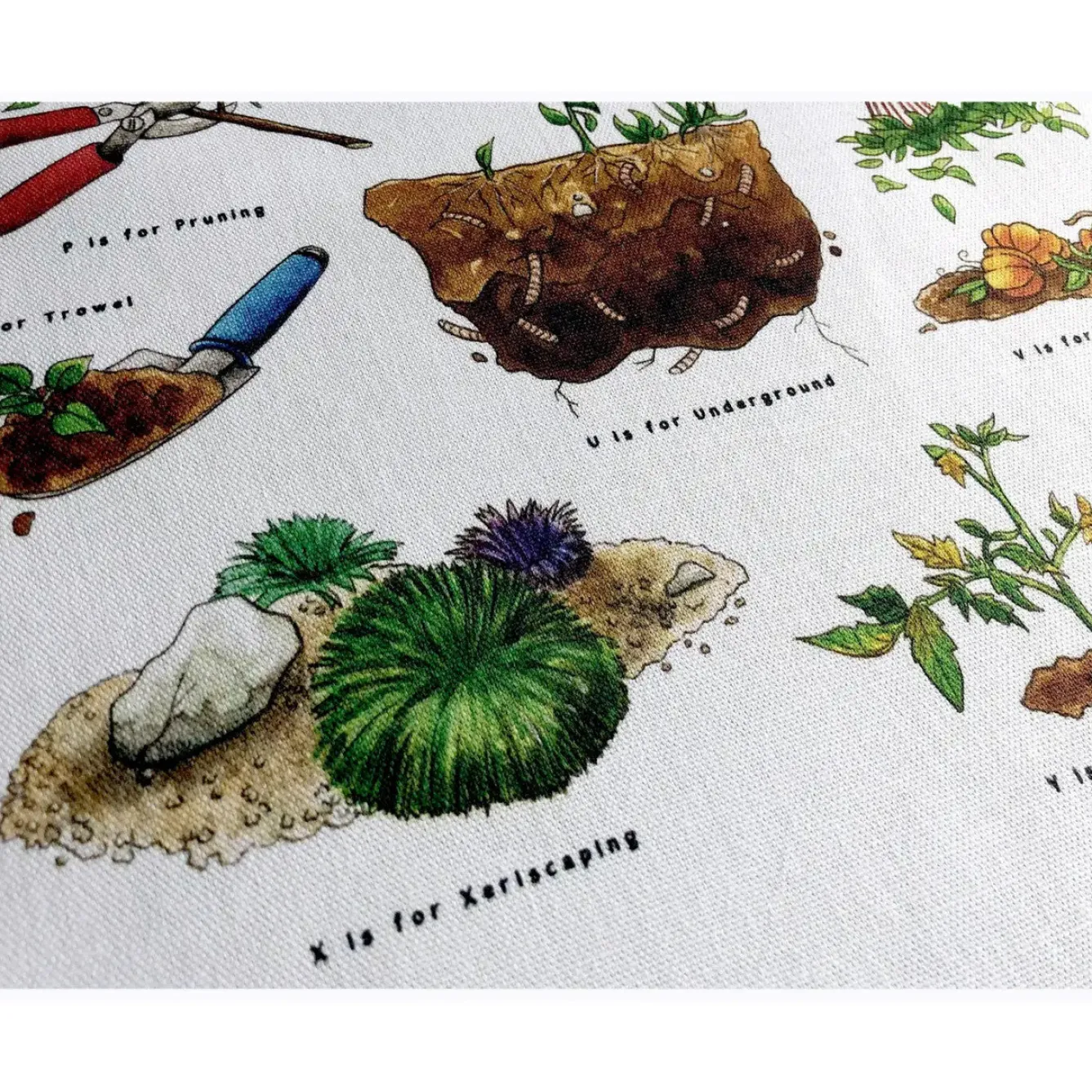 Yeti The Gardener's Alphabet Tea Towel- Tea|Tea Towels