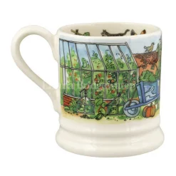 Emma Bridgewater The Good Life In The Garden 1/2 Pint Mug- Whimsical|Flowers & Garden
