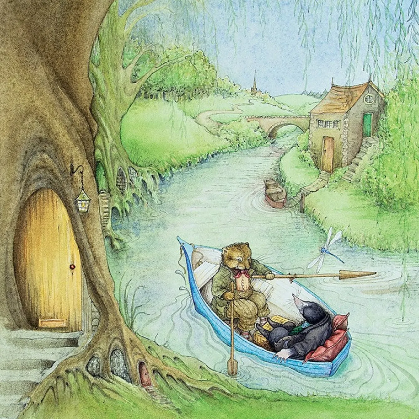 Moongazer Cards The House on The River Bank Greeting Card- Greeting Cards