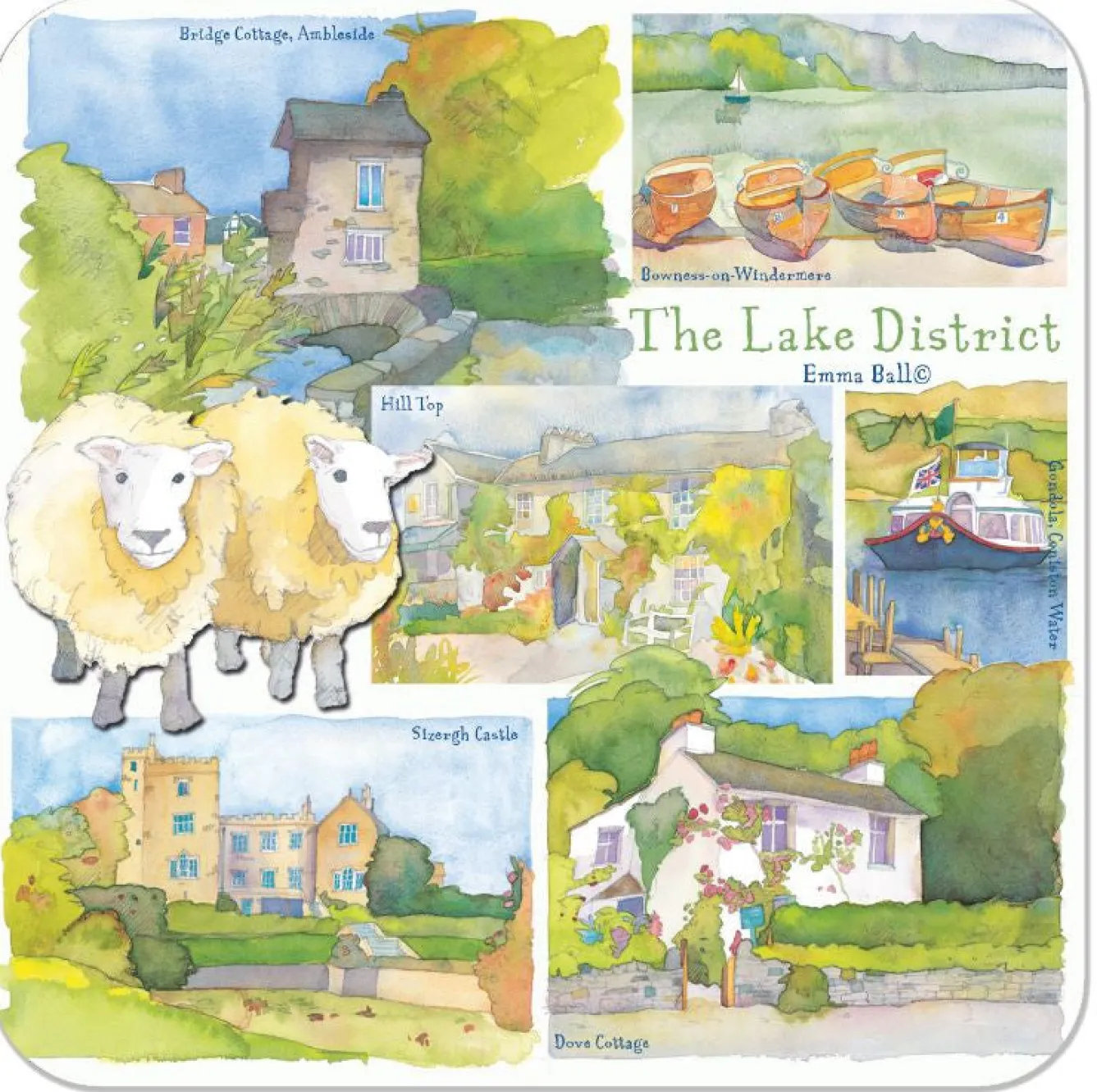 Emma Ball The Lake District Coaster- Tea|Coasters