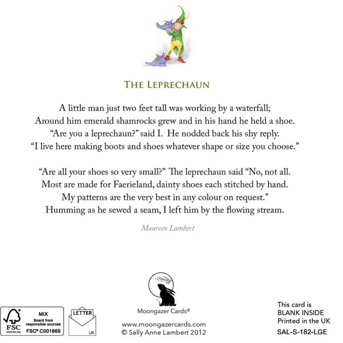 Moongazer Cards The Leprechaun Greeting Card- Greeting Cards