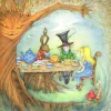 Moongazer Cards The Mad Hatter's Tea Party Greeting Card- Greeting Cards
