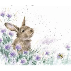 Wrendale Designs 'The Meadow' Rabbit Blank Greetings Card- Greeting Cards