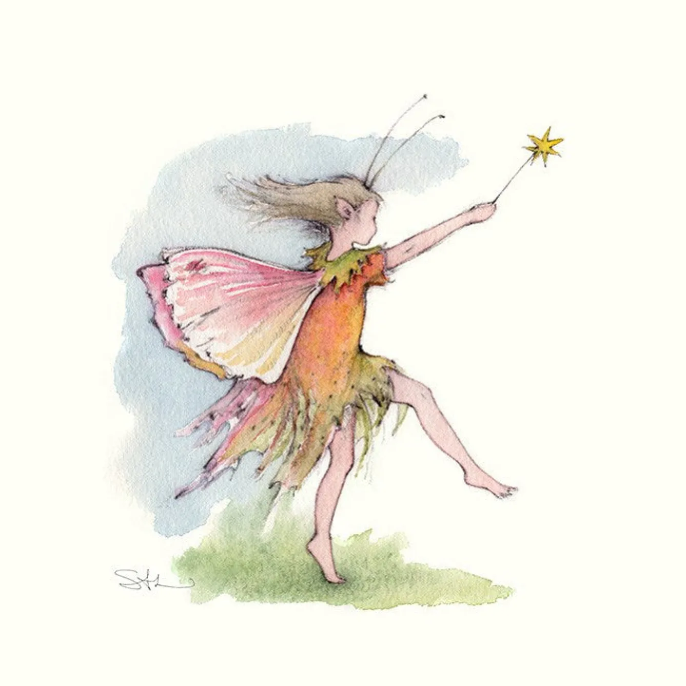 Moongazer Cards The Mischief Faerie Greeting Card- Greeting Cards