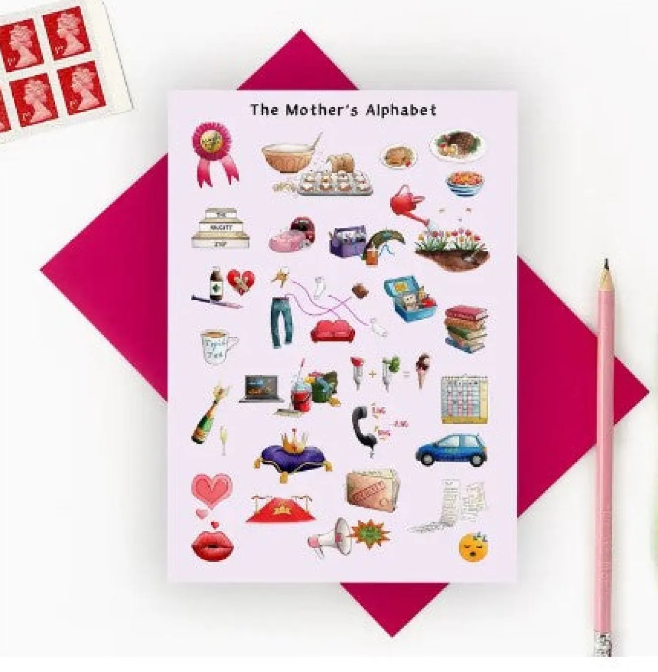Yeti The Mother's Alphabet Greeting Card- Mother's Day|Mother's Day