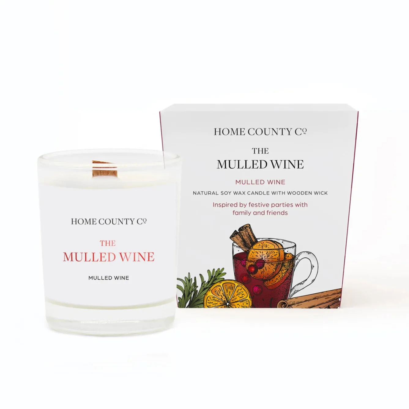 Home County Candles The Mulled Wine Soy Votive Candle- Christmas|Seasonal Decor