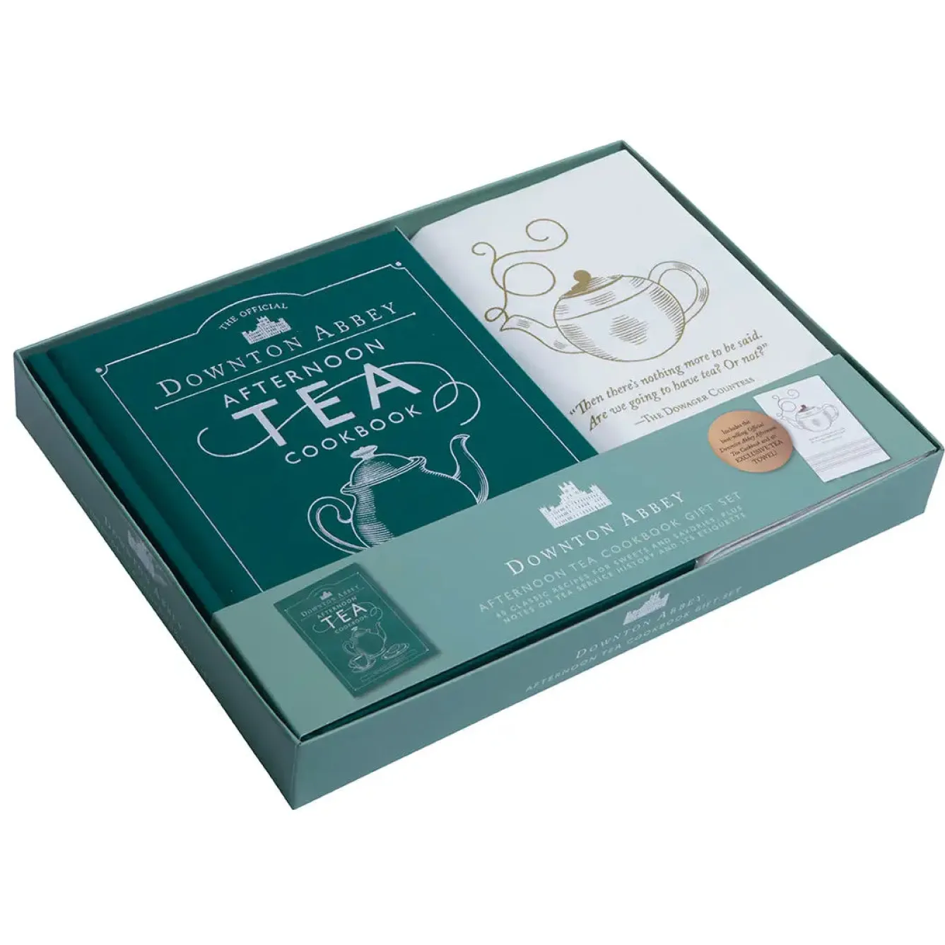 Cook Books The Official Downton Abbey Afternoon Tea Book and Tea Towel Gift Set- Books