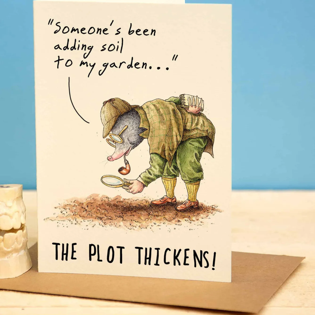 Bewilderbeest The Plot Thickens Greetings Card- Greeting Cards