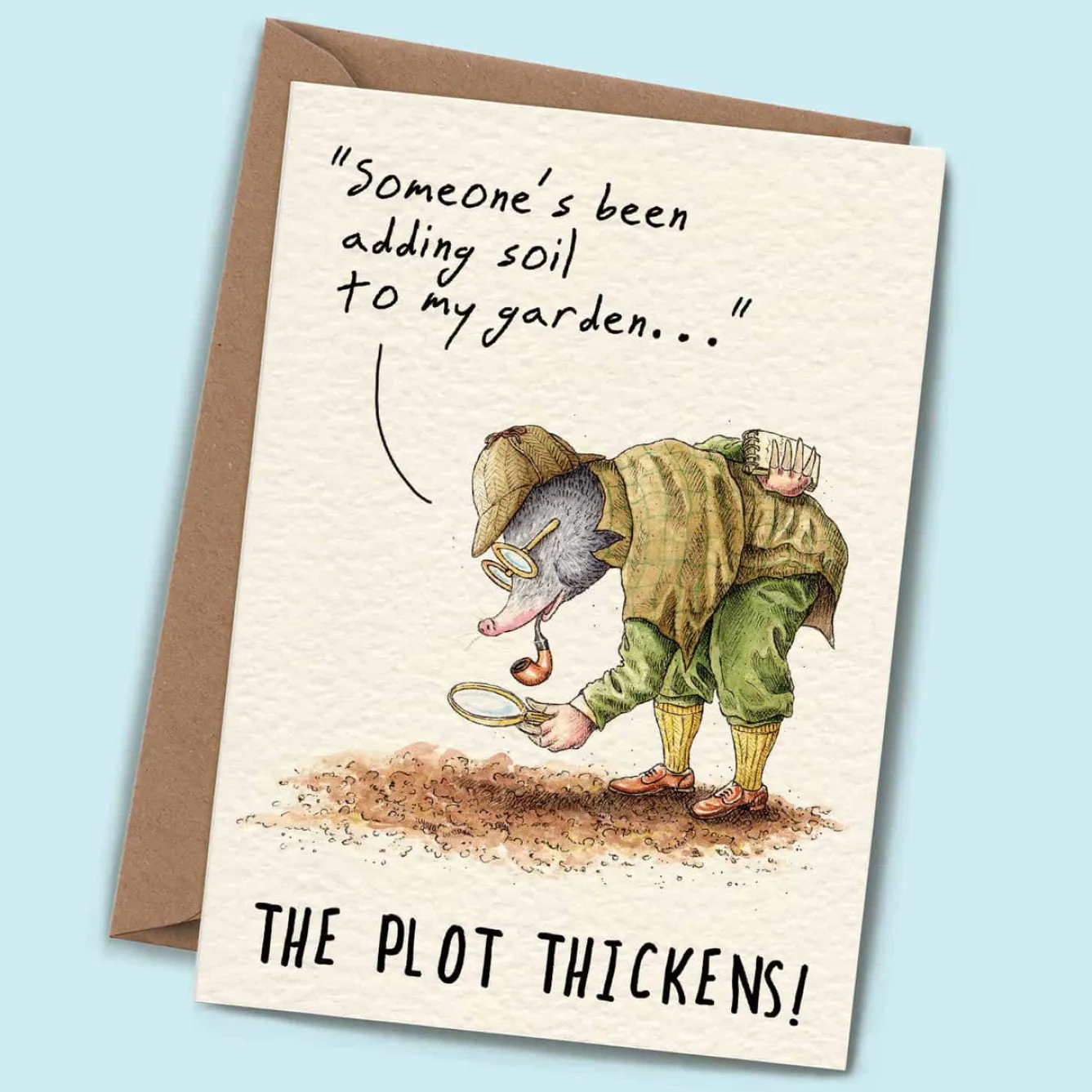 Bewilderbeest The Plot Thickens Greetings Card- Greeting Cards