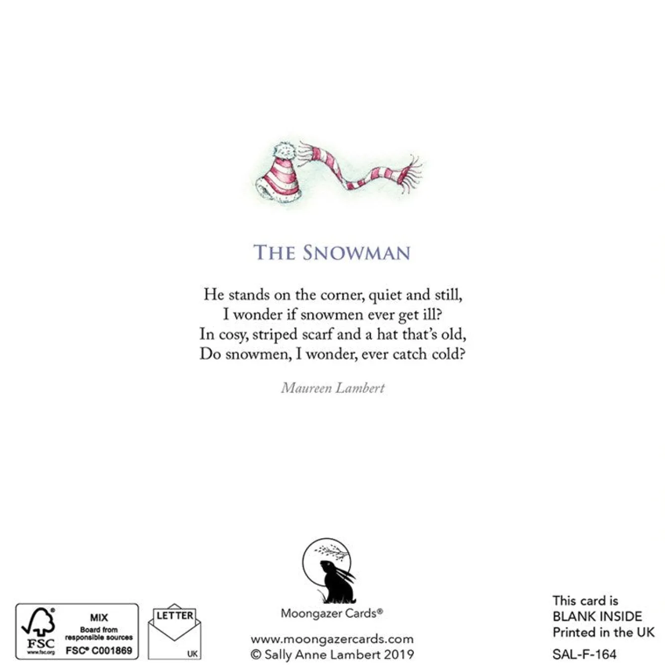 Moongazer Cards The Snowman Christmas Greeting Card- Christmas Cards|Greeting Cards